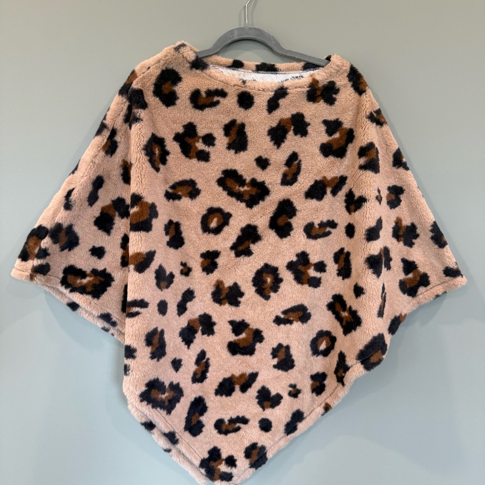 Leopard Print Poncho